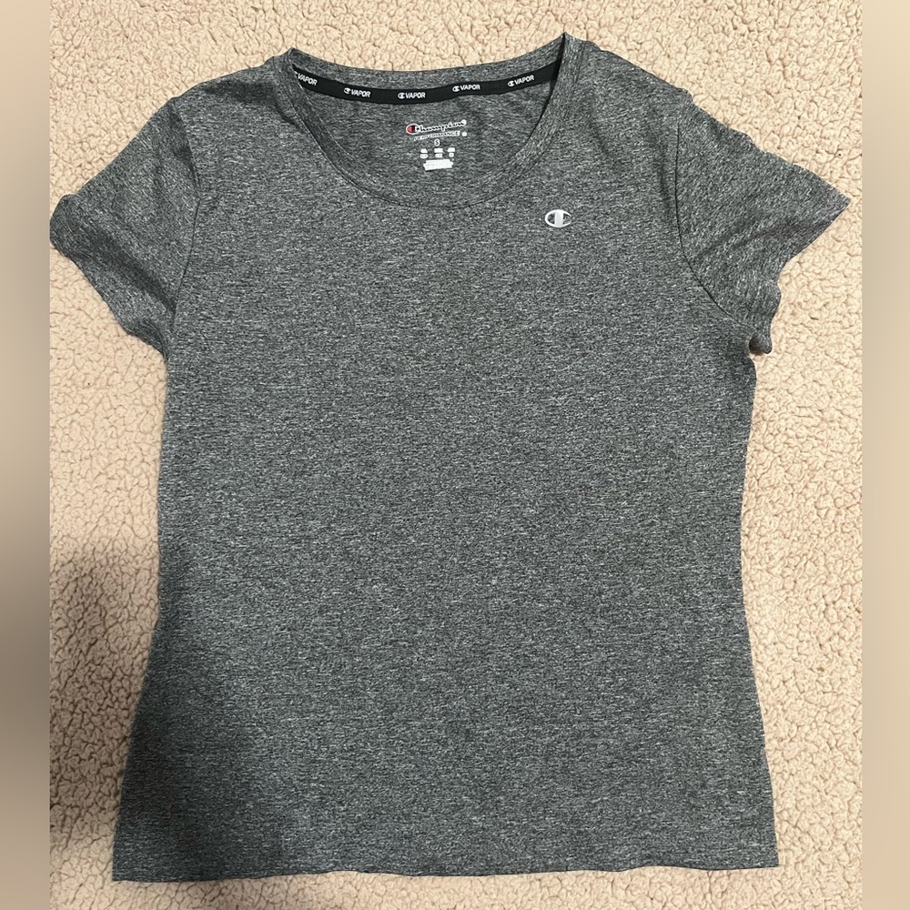 small gray champion athletic tee